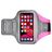 Mobigear Easy Fit Handyhalterung Joggen POCO M6 Pro Sporthülle Neopren Sportarmband - Pink