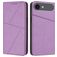 Mobigear Frosted Flip iPhone Air Hülle Klapphülle Geldbörse - Lila