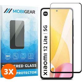 Mobigear Premium Xiaomi 12 Lite Panzerglas Gehärtetes Glas Displayschutz - Hüllenfreundlich (3er Pack)
