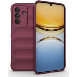 Mobigear Bumpy Samsung Galaxy A37 Hülle Flexibles TPU Backcover - Wine Red