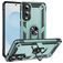 Mobigear Armor Ring Samsung Galaxy S25 Edge Hülle Hardcase Backcover Stoßfest mit Ringhalter - Grün