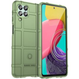 Mobigear Rugged Shield Samsung Galaxy M53 Hülle Flexibles TPU Backcover Stoßfest - Grün