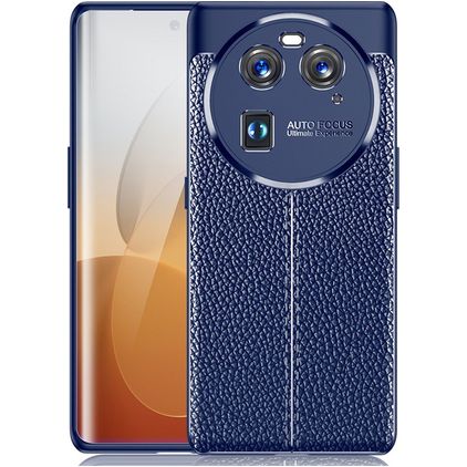 Mobigear Luxury OPPO Find X6 Hülle Flexibles TPU Backcover - Blau