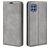 Mobigear Retro Slim Samsung Galaxy M22 Hülle Klapphülle Geldbörse - Grau