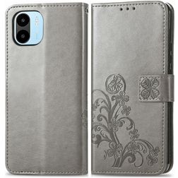 Mobigear Clover Xiaomi Redmi A1 4G Hülle Klapphülle Geldbörse - Grau