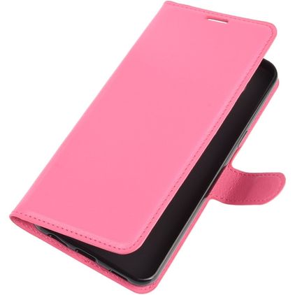 Mobigear Classic LG K51s Hülle Klapphülle Geldbörse - Magenta