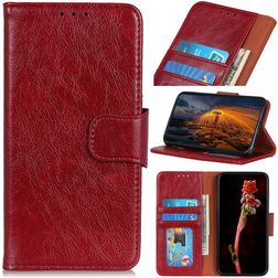 Mobigear Classy iPhone 13 Pro Max Hülle Klapphülle Geldbörse - Rot