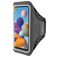 Mobiparts Comfort Fit Handyhalterung Joggen Samsung Galaxy A21s Sporthülle Neopren Sportarmband - Schwarz