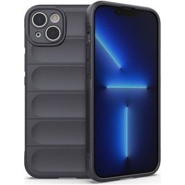 Mobigear Bumpy iPhone 14 Plus Hülle Flexibles TPU Backcover - Charcoal