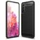Mobigear Brushed Slim Samsung Galaxy S21 FE Hülle Flexibles TPU Backcover - Schwarz