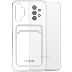 Mobilize Gelly Card Durchsichtig Samsung Galaxy A32 5G Hülle Flexibles TPU Backcover mit Kartenhalter - Transparent
