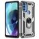 Mobigear Armor Ring Motorola Moto G71 5G Hülle Hardcase Backcover Stoßfest mit Ringhalter - Silber