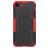 Mobigear Tire iPhone SE (2022) Hülle Hardcase Backcover Stoßfest mit Ständer - Schwarz / Rot