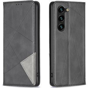 Mobigear Rhombus Slim Samsung Galaxy S24 Plus Hülle Klapphülle - Schwarz