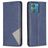 Mobigear Rhombus Slim Motorola Edge 40 Neo Hülle Klapphülle - Blau