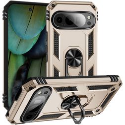 Mobigear Armor Ring Google Pixel 9 Hülle Hardcase Backcover Stoßfest mit Ringhalter - Gold