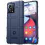 Mobigear Rugged Shield Motorola Edge 30 Fusion Hülle Flexibles TPU Backcover Stoßfest - Blau
