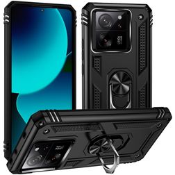Mobigear Armor Ring Xiaomi 13T Pro Hülle Hardcase Backcover Stoßfest mit Ringhalter - Schwarz