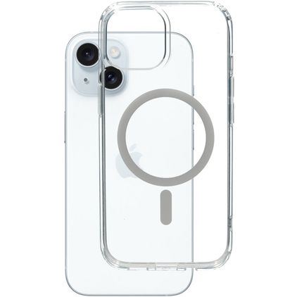 Mobiparts Hardcover Transparent iPhone 15 MagSafe Hardcase Backcover - Transparent