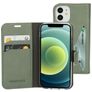 Mobiparts Classic Wallet iPhone 12 Mini Hülle Klapphülle Geldbörse - Stone Green