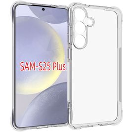 Mobigear Cushion Durchsichtig Samsung Galaxy S25 Plus Hülle Flexibles TPU Backcover - Transparent