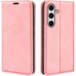Mobigear Retro Slim Samsung Galaxy S24 FE Hülle Klapphülle Geldbörse - Pink