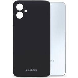 Mobilize Rubber Gelly Samsung Galaxy A06 Hülle Flexibles TPU Backcover - Schwarz