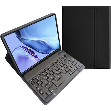 Mobigear Keys iPad Air 3 (2019) Hülle QWERTZ Bluetooth Tastatur Klapphülle + Stifthalter - Schwarz