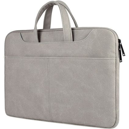 Mobigear Sand Laptop Aktentasche 15 - 16 Zoll Laptoptasche + Handgriff - Grau