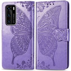 Mobigear Butterfly Huawei P40 Klapphülle Portemonnaie - Lila