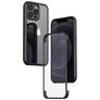 Valenta Full Cover iPhone 15 Pro Max Hülle Gehärtetes Glas Backcover Stoßfest - Transparent / Schwarz
