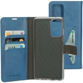 Mobiparts Classic Wallet Samsung Galaxy A72 Hülle Klapphülle Geldbörse - Steel Blue