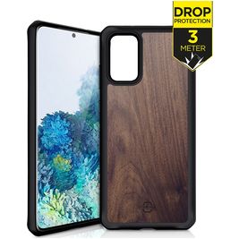 ITSkins HybridFusion Samsung Galaxy S20 Plus Hülle Hardcase Backcover Stoßfest - Dark Wood