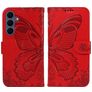 Mobigear Butterfly Samsung Galaxy S26 FE Hülle Klapphülle Geldbörse - Rot