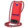 Mobigear Lanyard Card iPhone Air Silikon Handykette mit Kartenhalter - Rot