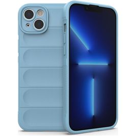 Mobigear Bumpy iPhone 14 Plus Hülle Flexibles TPU Backcover - Blau