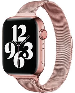 Mobigear Slim Loop Milanaise Apple Watch Armband Magnetverschluss - 42/41/40/38 mm - Roségold