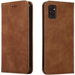 Mobigear Retro Slim Samsung Galaxy S20 Plus Hülle Klapphülle Geldbörse - Braun