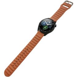 Mobigear Bumpy Silikon Smartwatch Armband Dornschließe - 20-mm-Universalanschluss - Braun