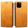 Suteni Art iPhone 11 Hülle Klapphülle Geldbörse - Cognac