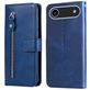 Mobigear Zipper iPhone Air Hülle Klapphülle Geldbörse - Blau