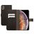 Mobiparts Saffiano Wallet iPhone XS Max Hülle Klapphülle Geldbörse - Schwarz