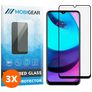 Mobigear Premium Motorola Moto E20 Panzerglas Gehärtetes Glas Displayschutz - Hüllenfreundlich - Schwarz (3er Pack)