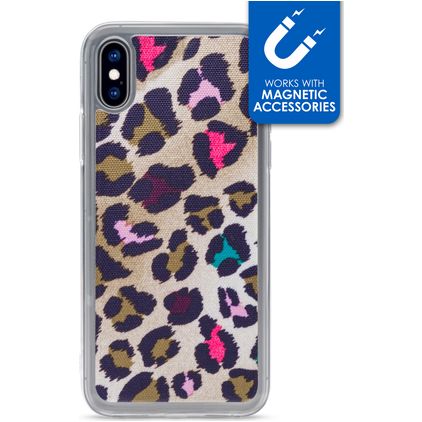 My Style Magneta iPhone XS Hülle Flexibles TPU Backcover - Leopard