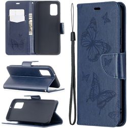 Mobigear Butterfly Samsung Galaxy A02s Hülle Klapphülle Geldbörse - Blau