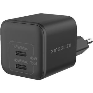 Mobilize Wall Charger Dual USB / USB-C Power Delivery 45W - Schwarz