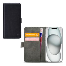 Mobilize Classic Gelly Wallet iPhone 15 Hülle Klapphülle Geldbörse - Schwarz