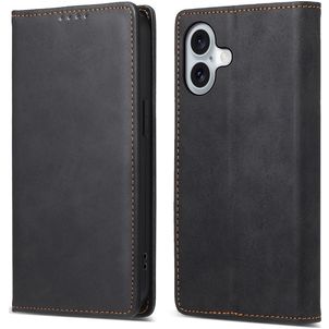 Mobigear Wallet iPhone 16 Hülle Klapphülle Geldbörse - Schwarz