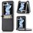 Mobigear Excellent Samsung Galaxy Z Flip 5 Hülle Hardcase Backcover mit Kartenhalter - Schwarz