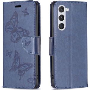 Mobigear Butterfly Samsung Galaxy S23 Hülle Klapphülle Geldbörse - Blau